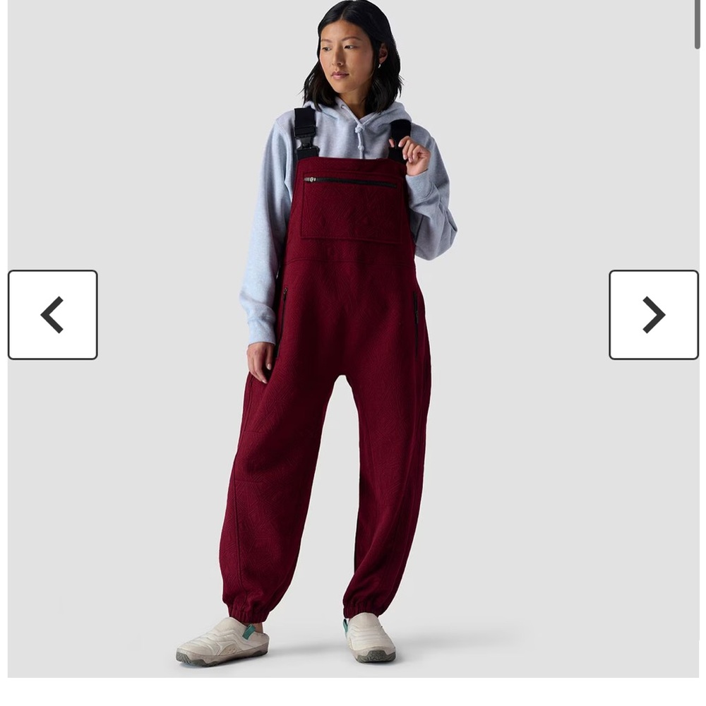 Stoic Quilted Overall Brick Red Womens Small